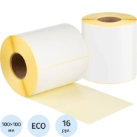 Термоэтикетки ЭКО 100х100, 500 шт/рул, вт.40,  16 рул/уп