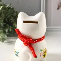 Копилка для денег керамика &laquo;Манэки-нэко с колесом счастья&raquo;, 8&times;8.5&times;12 см, МИКС