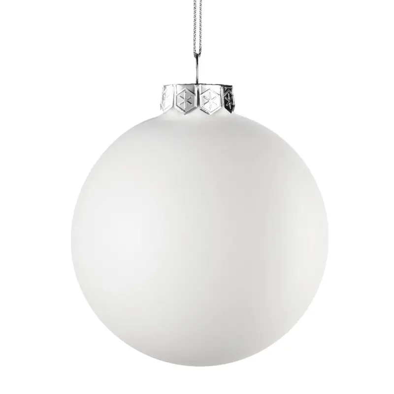 Елочный шар Finery Matt, 10 см, матовый белый Елочный шар Finery Matt, 10 см, матовый белый