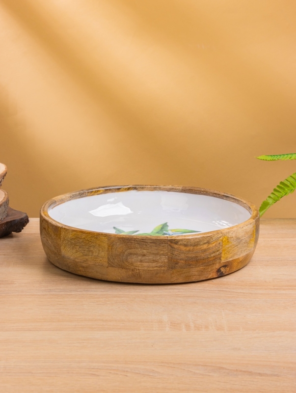 Блюдо Блюдо "Лимоны" дерево манго 25,5х25,5х6 см