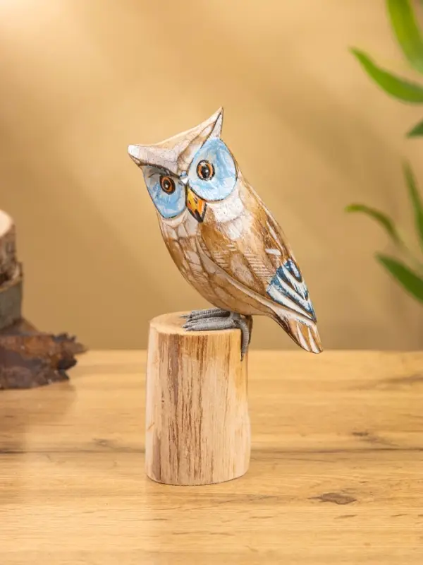 Сувенир &laquo;Сова на пеньке&raquo;, 18 см, дерево