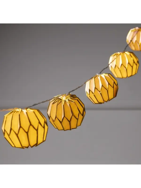 Гирлянда &laquo;Нить&raquo; 2 м с насадками &laquo;Розовый фонарик&raquo;, IP20, прозрачная нить, 10 LED, от батареек АА&times;2, свечение тёплое белое