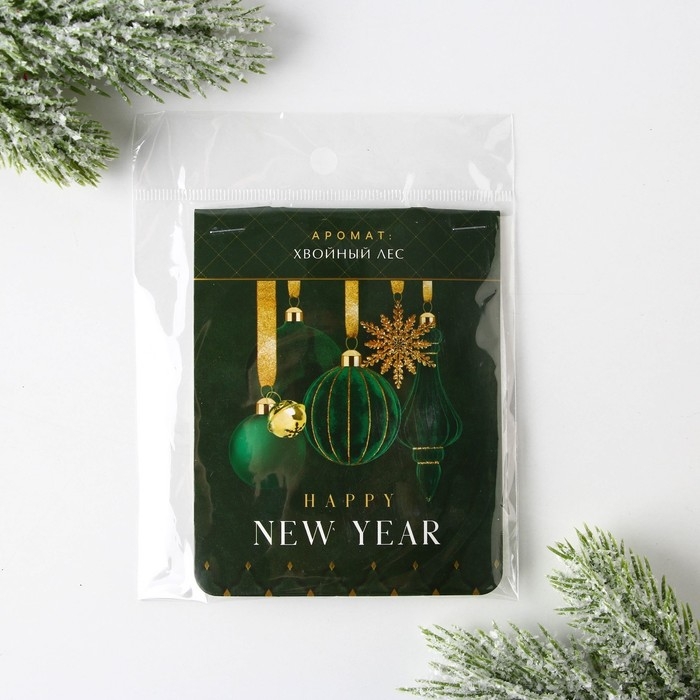 Ароматизатор для дома новогодний «Новый год: Happy new year», аромат хвойного леса, 8 х 15,5 см Ароматизатор для дома новогодний «Новый год: Happy new year», аромат хвойного леса, 8 х 15,5 см