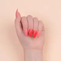 Накладные ногти, 24 шт., с клеевыми пластинами, форма миндаль, цвет неоновые/матовые, розовые