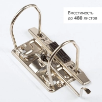 Папка-регистратор  без мет.угол_бюдж 75мм ч/б бум/бум,карм.к