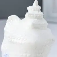 Сувенир керамика свет "Ракушка" бело-синий 7,5х8,5х13,5 см