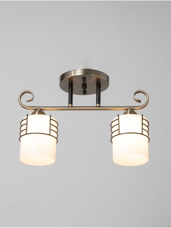 Люстра Люстра "Кипр" 2х40Вт Е27 латунь/черный 36,5х15х26см