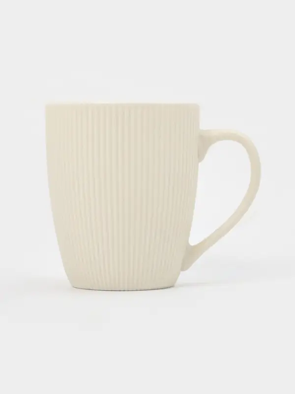 Набор кружек 4 шт  "Линии"  размер 12х9х10 см, цвет молочный