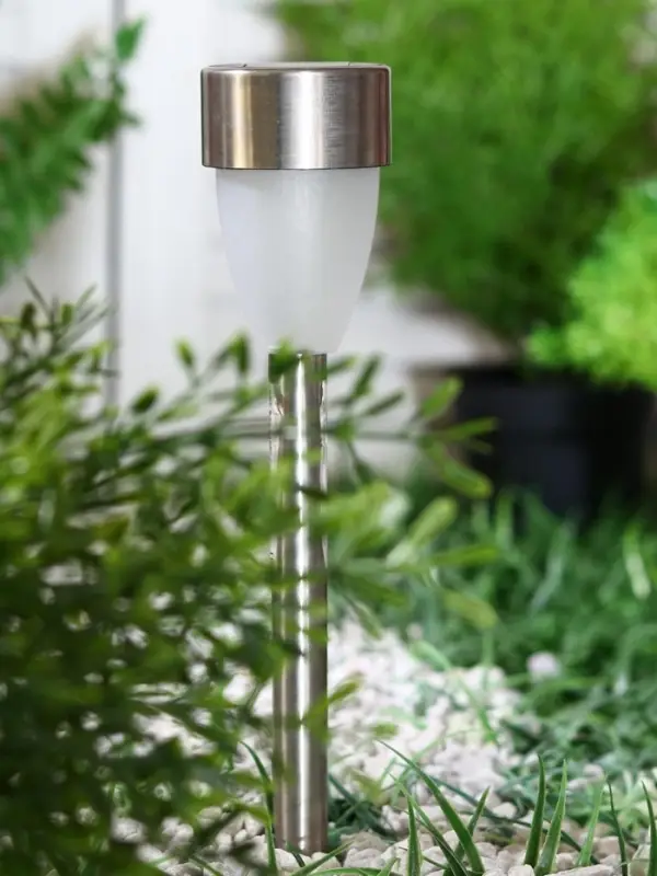 Садовый светильник &laquo;Матовый конус&raquo;, уличный, на солнечной батарее, 1 LED, свечение тёплое белое