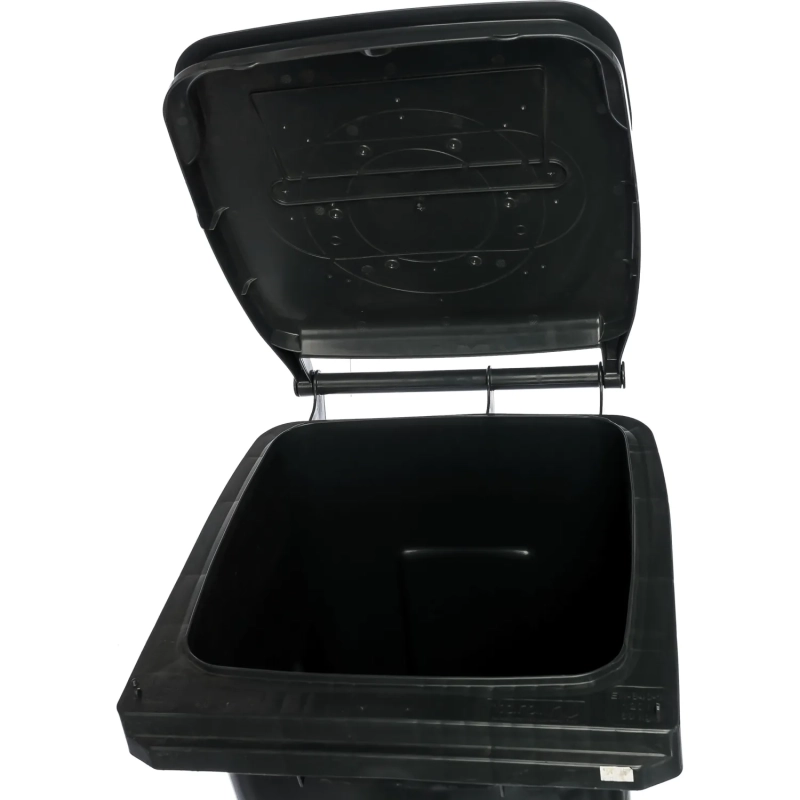 Контейнер-бак мусорный 120л, на 2-х колёсах, с крышкой, серый_28559