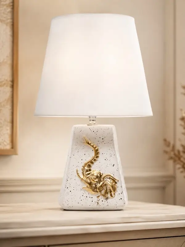 Лампа настольная RISALUX &laquo;Слон&raquo;, Е14, 40 Вт, бежевая, 20&times;20&times;32 см
