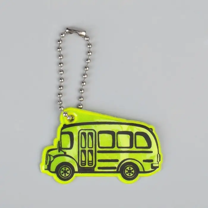 Светоотражающий элемент «Автобус», двусторонний, 5,5 × 3,4 см, цвет МИКС Светоотражающий элемент «Автобус», двусторонний, 5,5 × 3,4 см, цвет МИКС