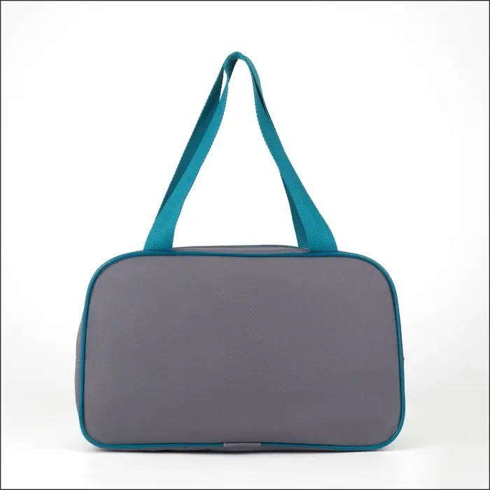 Сумка для обуви TEXTURA, на молнии, наружный карман, размер 33&times;10&times;20 см, бирюзовая