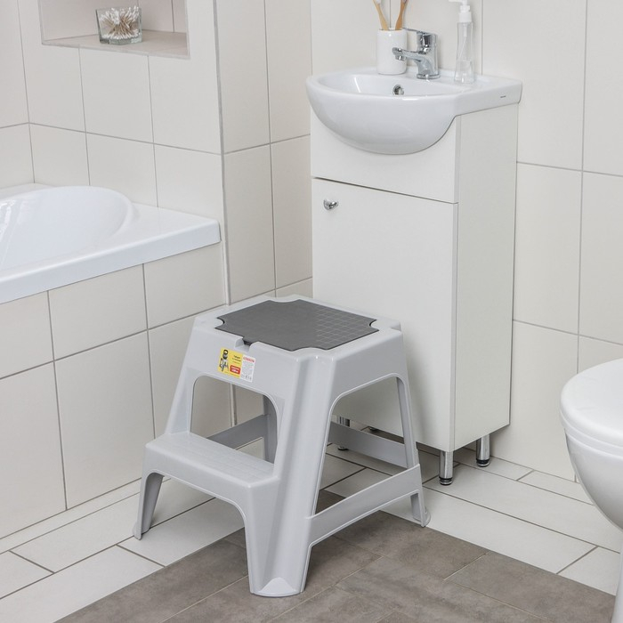 Табурет со ступенькой и ящиком «Вольф», цвет микс Табурет со ступенькой и ящиком «Вольф», цвет микс