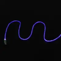 Кабель MYBIT, Lightning - USB, 2 А, 1 м, динамическая LED подсветка