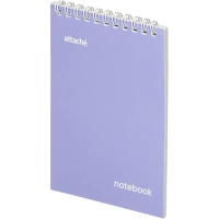 Блокнот Attache Акварель гребень картон А6 40л фиолет