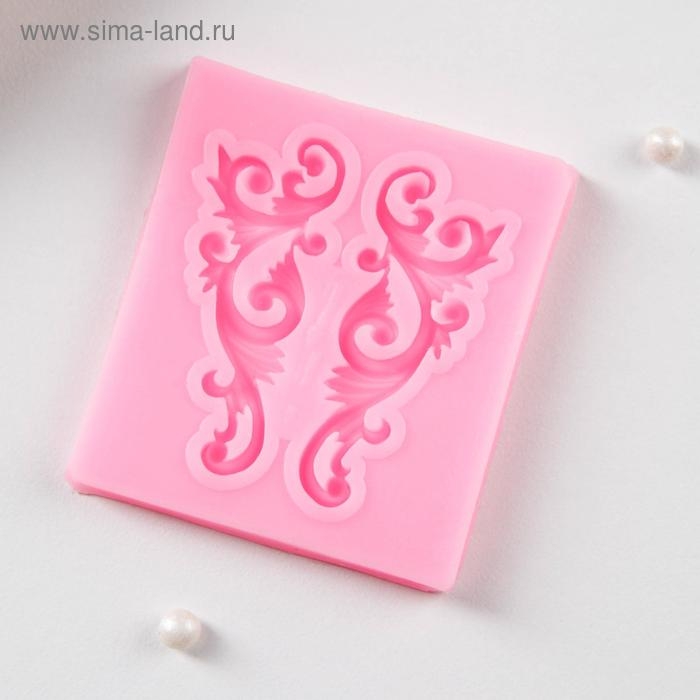 Молд Доляна «Лепнина», силикон, 5×5,5 см, цвет розовый Молд Доляна «Лепнина», силикон, 5×5,5 см, цвет розовый