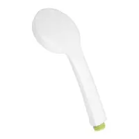 Лейка для душа ZEIN Z0207, 1 режим, пластик, белая, с, зелёная, вставка