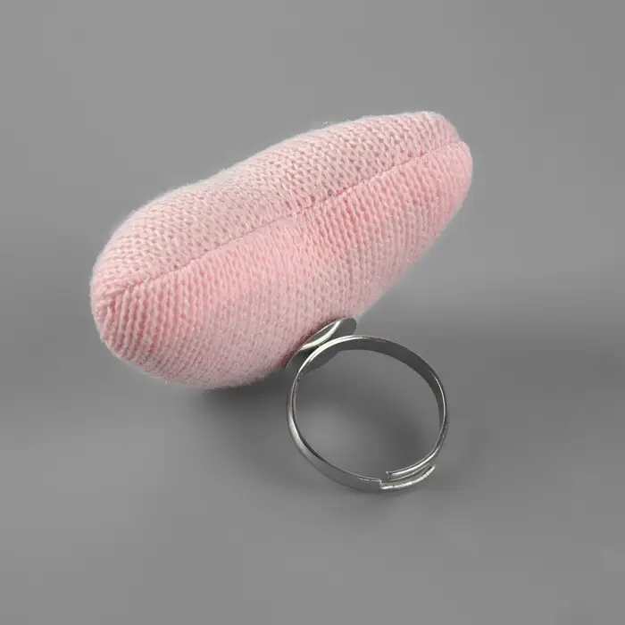 Игольница-кольцо &laquo;Сердечко&raquo;, 5&times;3.5&times;4 см, розовая