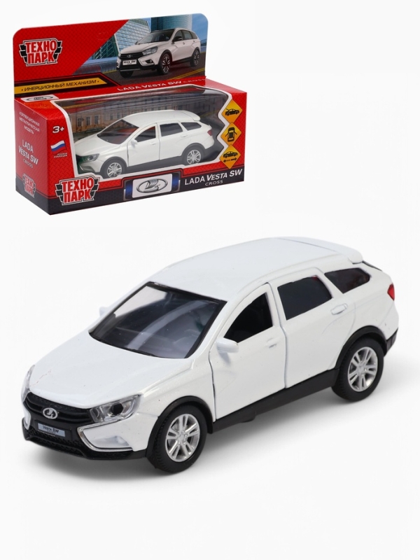 Машина металлическая «LADA VESTA SW CROSS», открываются двери, багажник, инерция, 12 см, белый Машина металлическая «LADA VESTA SW CROSS», открываются двери, багажник, инерция, 12 см, белый