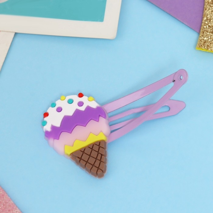 Набор для волос Набор для волос "Ширли" (2 резинки 5 см, 4 невидимки 5,5 см) пчёлка, сиреневый