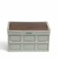 Стол - корзина maclay 2 в 1, складная, 15 л, 33&times;22&times;17/4.5 см, светло-серая