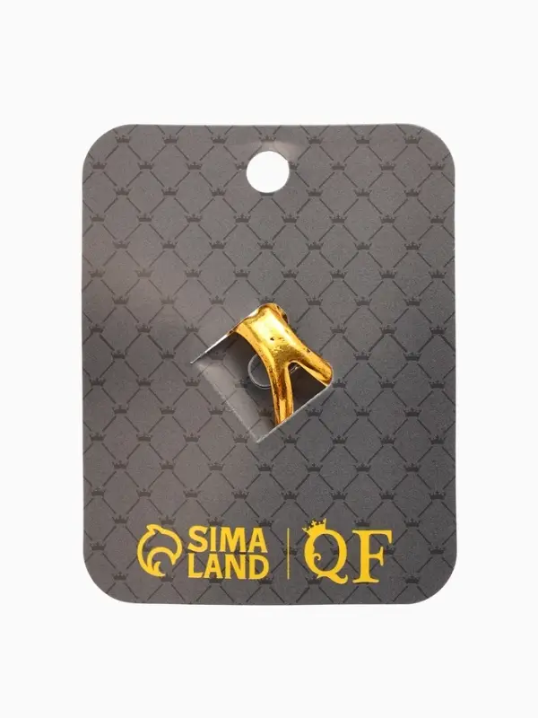 Кольцо для платка Кольцо для платка "Цветок Хризантема", цвет белый в чернёном золоте