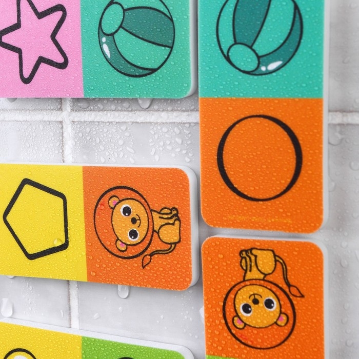 Домино EVA для игры в ванне «Учим цвета и формы», 20 деталей Домино EVA для игры в ванне «Учим цвета и формы», 20 деталей