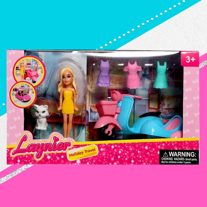 Кукла малышка «Модница», с набором аксессуаров, МИКС Кукла малышка «Модница», с набором аксессуаров, МИКС