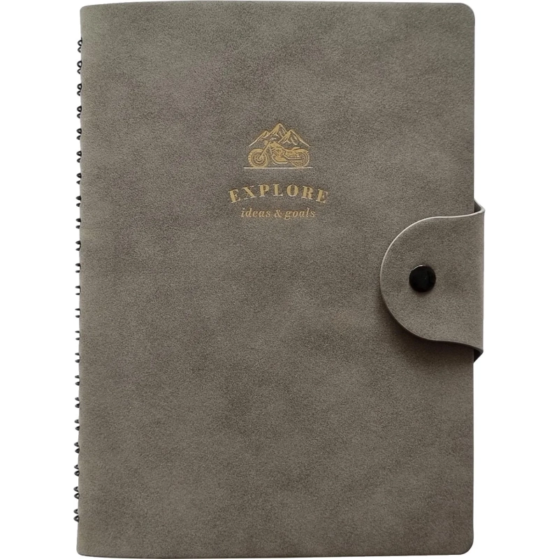 Бизнес-тетрадь Infolio 14x20см 96л клет спираль Исследовать,сер I1778/grey