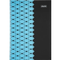 Бизнес-тетрадь А4 60л Attache Персия Голуб/Черн клет, 65г, греб, ВД-лак