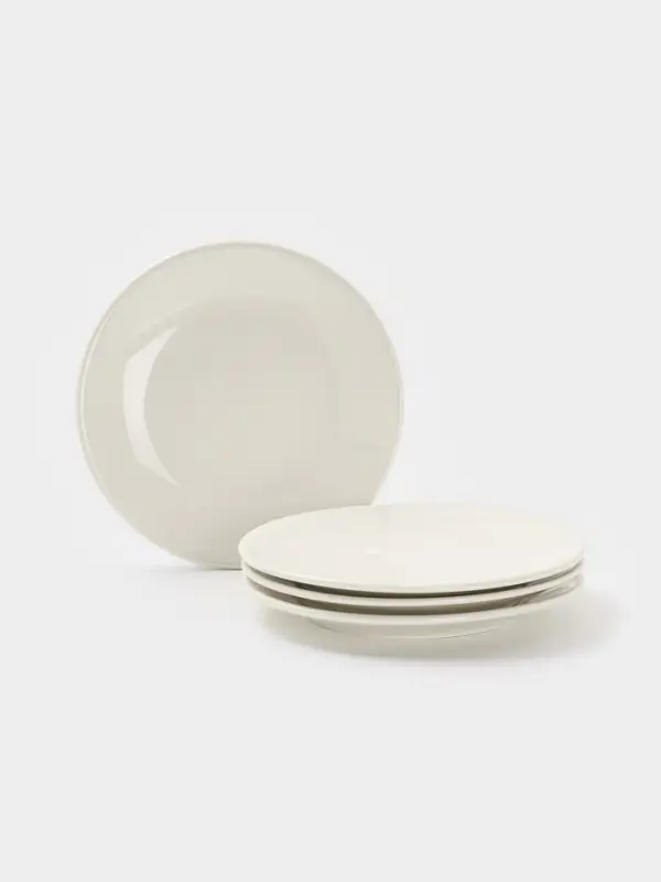 Тарелки Доляна White Label, набор 4 шт., 18.5×18.5×1.7 см, фарфор, белые Тарелки Доляна White Label, набор 4 шт., 18.5×18.5×1.7 см, фарфор, белые