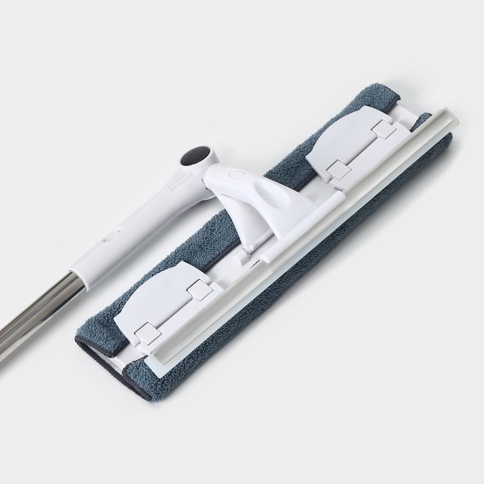 Окномойка бабочка Raccoon, стальная телескопическая ручка, микрофибра, поворот на 180°, 40×10×118(150) см