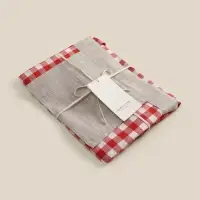 Сумка шоппер SL HOME Red cage, 50&times;50 см, 100% лён, 150 г/м2