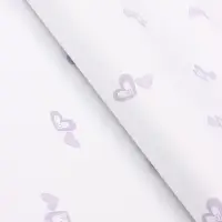 Пленка для цветов, "Двойные сердца", нежная сирень, 57х57 см