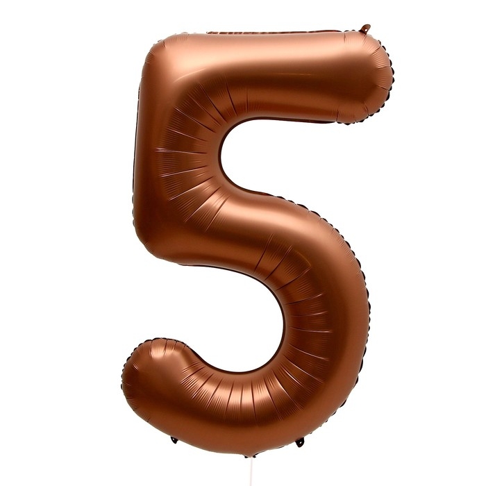 Шар фольгированный 40 Шар фольгированный 40" «Цифра 5», шоколад