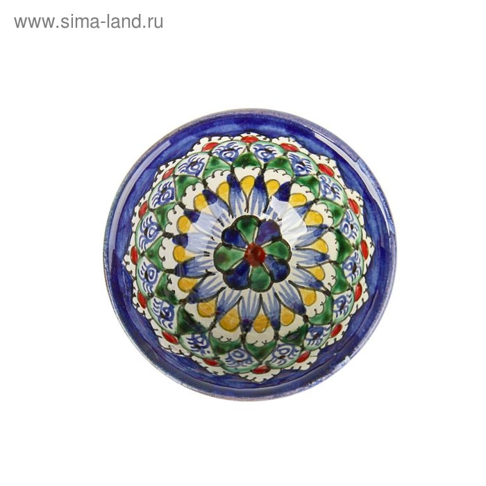 Пиала Риштанская керамика  Пиала Риштанская керамика "Цветы", 8,5 см, малая коньячная, микс