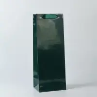 Пакет подарочный под бутылку, упаковка, &laquo;Изумруд&raquo;, 13&times;36&times;10 см