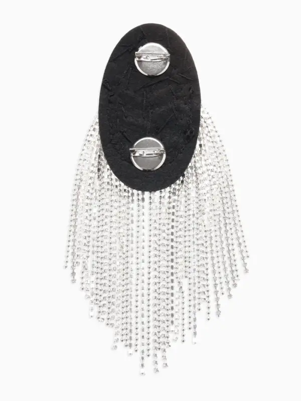 Брошь &laquo;Эполет&raquo;, цвет белый в серебре