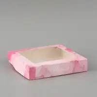 Коробка подарочная с окном &laquo;Подарок&raquo;, 20&times;20&times;4 см, самосборная