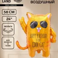 Воздушный шар фольгированный 24" &laquo;Крутой кот&raquo;
