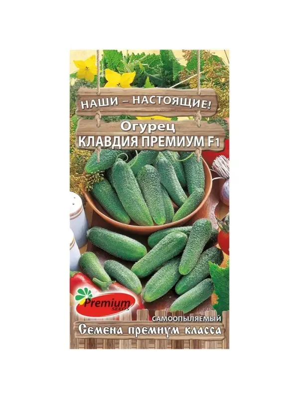 Семена Огурец Клавдия Премиум F1, партенокарпический, 10 шт. Семена Огурец Клавдия Премиум F1, партенокарпический, 10 шт.
