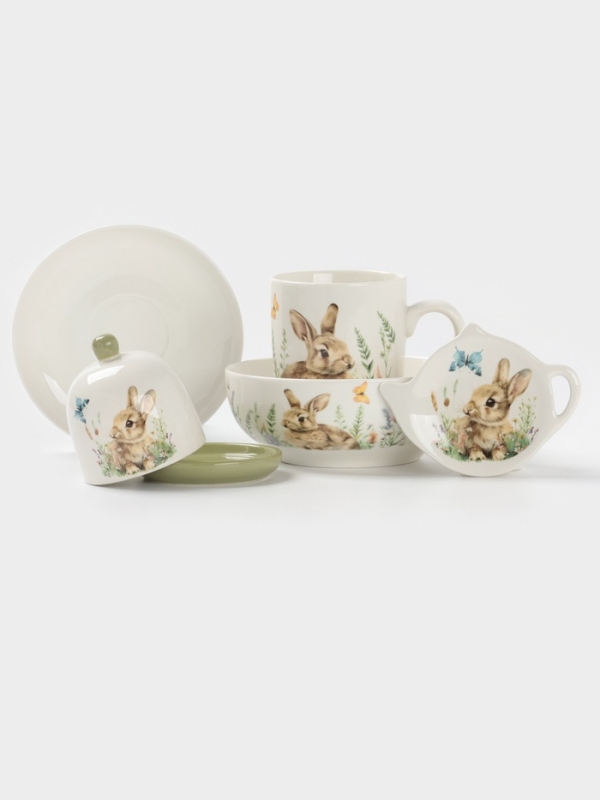 Салатник Доляна «Зайка», фарфор,15.5×6 см, белый Салатник Доляна «Зайка», фарфор,15.5×6 см, белый