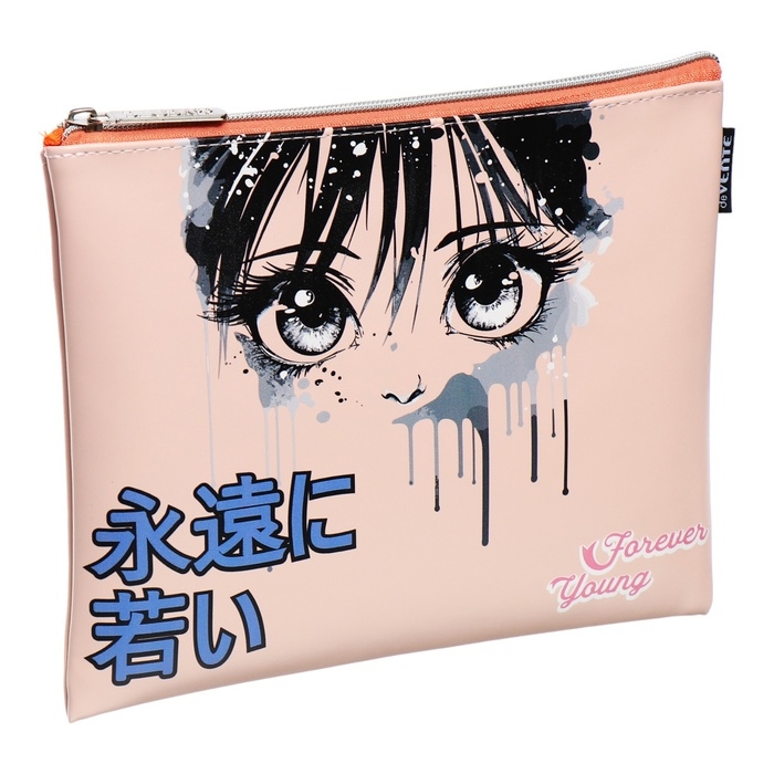 Папка для тетрадей А5, 245 х 200 х 10 мм, молния сверху, кож.зам, de VENTE Forever Young, для девочек Папка для тетрадей А5, 245 х 200 х 10 мм, молния сверху, кож.зам, de VENTE Forever Young, для девочек