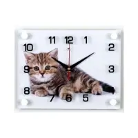 Часы настенные интерьерные &laquo;Котёнок&raquo;, бесшумные, 20&times;26 см