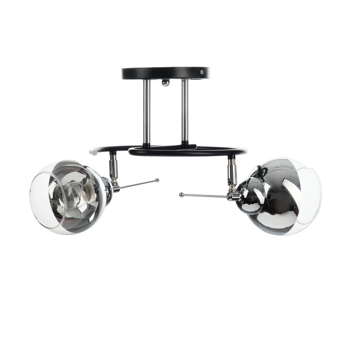 Люстра Люстра "Редо" 2хЕ27 40Вт черно-хромовый 45х30х28 см