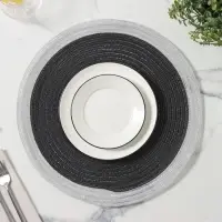 Салфетка сервировочная на стол Доляна &laquo;Лана&raquo;, d=38 см, чёрная