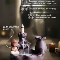 Подставка для благовоний &laquo;Будда - у водопада&raquo;, стелющийся дым, 12&times;9 см