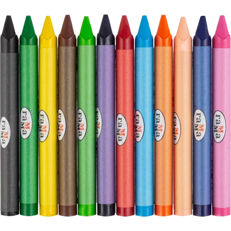 Мелки восковые Гамма Классические,трехгр., 8,2x90 мм, 12 цв., 2131018_01_33