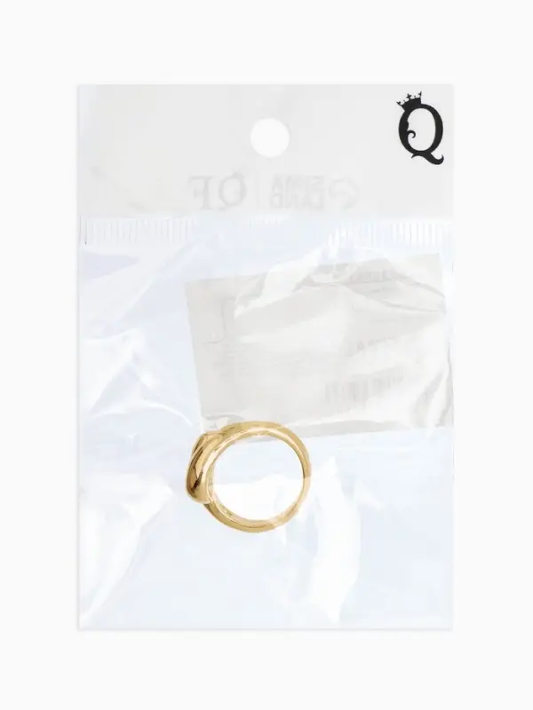 Кольцо &laquo;Капли БО&raquo;, цвет золотой, безразмерное